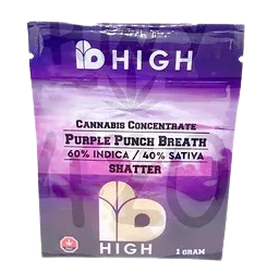 Purple Trainwreck Shatter (Hybrid) THC: 85%
